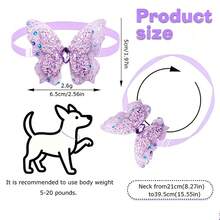 6pcs/Pack (Random Color/Pattern) Adjustable Dog Bow Tie Collar, Suitable For Small Puppies, With Bow Tie Decoration, Spring/Summer Fashion Pet Supplies, Suitable For Parties, Photography, Daily Wear - Bow Tie Collar - Multicolor - View 5