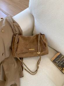 Fashionable Versatile Crossbody Bag, College Student Commuter Bag, Lightweight Practical Soft Material Women's Bag, Suitable As A Gift For Friends - Brown - View 5