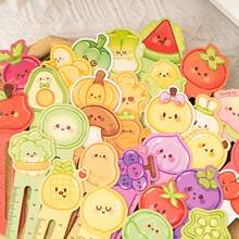 30 Sheets/Box Cute Cartoon Panda Fruit Animal Paper Bookmarks, Multifunctional Portable Page Markers With Ruler, Kawaii Aesthetic Stationery Reading Accessories For School Office Students Gift - 30 Pcs - View 12