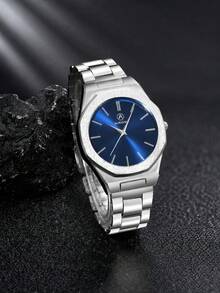 Octagonal Quartz Watch, Stainless Steel Band, Radial Dial, Minimalist Business Casual Wristwatch, Suitable For Daily Office Wear - Multi-color - View 1