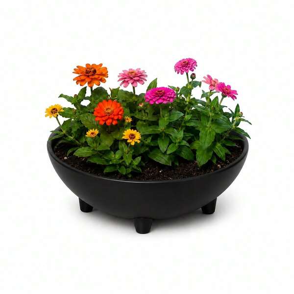 Vaso Floreira Florenza Redondo Grande para Plantas e Flores | Cachepot Decorativo Moderno para Sala, Jardim e Varanda com pes
