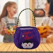 2pcs Halloween Limited Pumpkin Multi-Functional Storage Bag, Can Store Candy, Trick Or Treat Bag, Holiday Gift - A - View 2