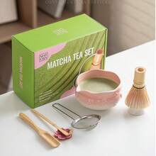 1 pieza/7 piezas Juego de té matcha con lazo y corazón con pico, incluye cuenco de matcha, batidor de matcha, colador de té, taza de matcha, agitador, cuchara de té, juego de cuencos de té, herramientas de preparación de matcha, herramientas para hacer postres y bebidas, caja de regalo estilo japonés, juego de agitación de matcha Matsudai, regalo para amantes del matcha, juego de vuelta a la escuela, juego de regalo festivo - Multicolor - Ver 3