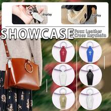 12/40PCSsets Of Faux Leather Keychain Sets With Laser Engraving And Exquisite Trapezoidal/Rectangular Decorations. - Multicolor - View 3