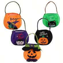2pcs Halloween Limited Pumpkin Multi-Functional Storage Bag, Can Store Candy, Trick Or Treat Bag, Holiday Gift - A - View 5