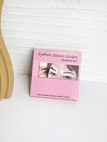 多款透氣微孔鬆弛感眉毛模板貼紙套組，附彎頭鑷子，適合初學者、居家彩妝、彩色妝容、沙龍、日常及多種場合 - 彩色 - 查看 4