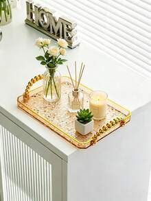Elegant Plastic Tray Set: Rectangular Tea Tray, Home Use, Fruit Bowl, 2 Sizes Available - Medium And Large - Multicolor - View 8