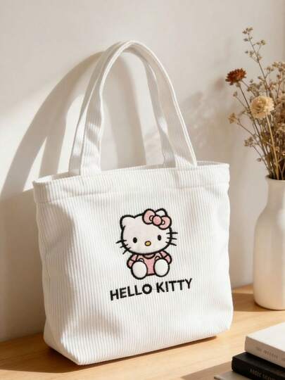 SANRIO 1 قطعة حقيبة توت بسعة كبيرة - حقيبة كتف بسحاب متين، مناسبة للنساء | مثالية للتسوق والاستخدام اليومي، حقيبة توت من القماش، حقيبة يد نسائية متعددة الاستخدامات، مع سحاب، حقيبة كروس بودي، مع حجرات، مناسبة لمناسبات العمل