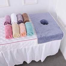 1pc Extra Large Absorbent Face Hole Thickened Massage Bed Sheet Cover, Soft Fiber Material Stain-Resistant Care Pad, Essential For Beauty Salon SPA Health Massage - Multicolor - View 6