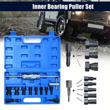 12pcs Blind Hole Bearing Puller Set, Internal Extractor Kit With Slide Hammer & 8 Collets For 8-32mm, Alloy Steel, Storage Case For Automotive Workshop - Blue - View 8
