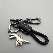 1pc Creative Dinosaur Keychain, Unisex Key Ring, Car Key Decoration, Hanging Ornament Couple Gift - Multicolor - View 2