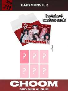 限量版 BAMONSTER-CHOOM 第3張迷你專輯官方小卡套組，K-Pop 女團專輯收藏卡，Ahyeon/Ruka/Pharita/Rora/Asa/Chiquita 粉絲收藏周邊禮物 - 彩色 - 查看 6
