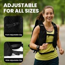 Hydration Running Vest Backpack For Men & Women - Breathable,Lightweight, Running Cycling Hiking Race Hydration Backpack - Black - View 3