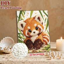 New Pearl Painting Red Panda DIY Handmade Pearl Painting, Suitable For Home And New Home Decor, A Gift For DIY Enthusiasts To Give To Friends, Frameless Diamond Painting Set. - Sets - View 3