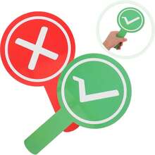 1pc GO/STOP Learning Sign Handheld Teaching Prop, Suitable For Students And Educators, Very Practical Teaching Tool, Double-Sided PVC Handheld Response Card, Applicable For Teacher Classroom Tools, Fun Home Games And Interactive Learning Activities - Sign - View 14