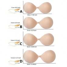Oval Adhesive Silicone Invisible Push-Up Bra - P A(36/38) - 查看 4