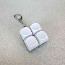 Llavero de teclado cuadrado de 9 teclas/4 teclas/1 tecla, juguete de botón antiestrés, colgante creativo de teclado, adorno decorativo para bolso, regalo para amigos - Multicolor - Ver 26