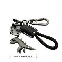 1pc Creative Dinosaur Keychain, Unisex Key Ring, Car Key Decoration, Hanging Ornament Couple Gift - Multicolor - View 3