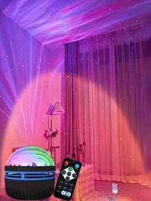 1pc USB Powered Aurora And Sky Projector With RGB Remote Control – Adjustable LED Lights, Polished Surface, USB Power Interface, Suitable For Indoor Use, Enhances Space Appeal With Enchanting Visual Effects, Remote Control Projector - Multicolor - View 16