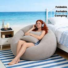 Inflatable Sofa Suitable For Outdoor Camping And Leisure, Made Of Durable PVC Material, Black, Lightweight And Easy To Carry, Suitable For Yard, Lawn Or Backyard Use - Multicolor - View 7
