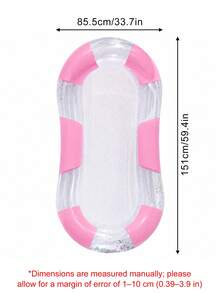 Inflatable Pool Float Lounger, Watermelon Pineapple Transparent PVC Raft Chair, Summer Beach Water Hammock For Pool Party Relaxation - Transparent Floating Bed - View 8