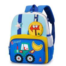 Cute Tractor Backpack For Boys, Kids Kindergarten School Bag, Lightweight Cartoon Backpack, Preschool Daypack For Daily Use & Outdoor Travel - A - View 8