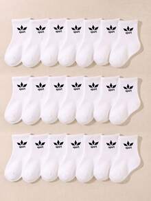 5/10 Pairs Random Baby Socks, Athletic Sport Print, Soft Mid Calf Socks, Baby Stuff, Baby Essentials Newborn, Baby Shower Gifts, Wear In All Seasons - Multicolor - View 4
