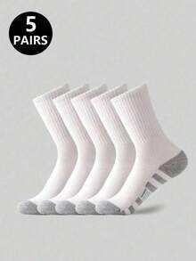 10 Pairs Men's Striped Printed Socks, Casual Comfortable Breathable, Suitable For Daily Wear, All Seasons - Multicolor - View 7