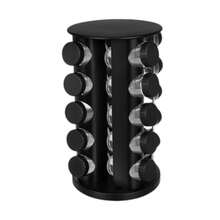 20-Jar Rotating Spice Rack Organizer | Glass Spice Jars Set With Labels, Funnel & Marker. 360° Revolving Countertop Spice Holder For Kitchen Storage. Clear Glass Bottles With Airtight Lids. Compact & Stylish Kitchen - View 2