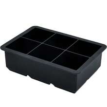 1pc Large Square Ice Cube Mold Tray, Suitable For Whiskey, Cocktail Decoration And Party Supplies - Black - View 10