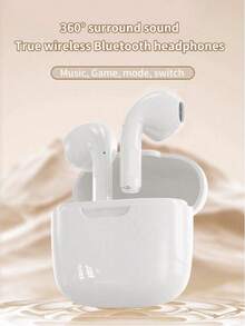 TWS Earbuds, Airbuds Wireless Earphones And Bluetooth Headphones, White Design, Built-In Microphone For Clear Calls, Comfortable Stem Design, Compatible With All Mobile Devices, Suitable For Fitness, Running And Daily Use - Multicolor - View 1