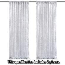 Sequin Backdrop Curtain-A Dazzling Backdrop For Photos And Decorative Curtain, Perfect For Weddings, Parties, Home Décor, Bachelorette Parties, Baby Showers, Birthday Celebrations, Christmas And Halloween Decorations, And Valentine's Day. - 銀色 - 查看 13