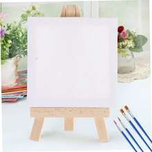 Mini Canvas Easel Set, For Painting Small Artworks, Blank Painting Board, Desktop Wooden Art Display Stand And Canvas Panel, Foldable Mini Triangular Easel, Suitable For Painting Party Crafts, Birthday Party, Back To School, Valentine's Day Gift - Multicolor - View 11