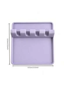 1 cái giá đỡ dụng cụ nhà bếp bằng silicon có miếng lót chống nhỏ giọt, phù hợp với nhiều loại dụng cụ, giá đỡ muỗng chịu nhiệt, thích hợp sử dụng trên bếp, giá để muỗng và kẹp gắp thức ăn. - Nhiều màu - Xem 9