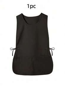 1pc Neutral Apron With Two Pockets For Home Cleaning - Multicolor - View 1