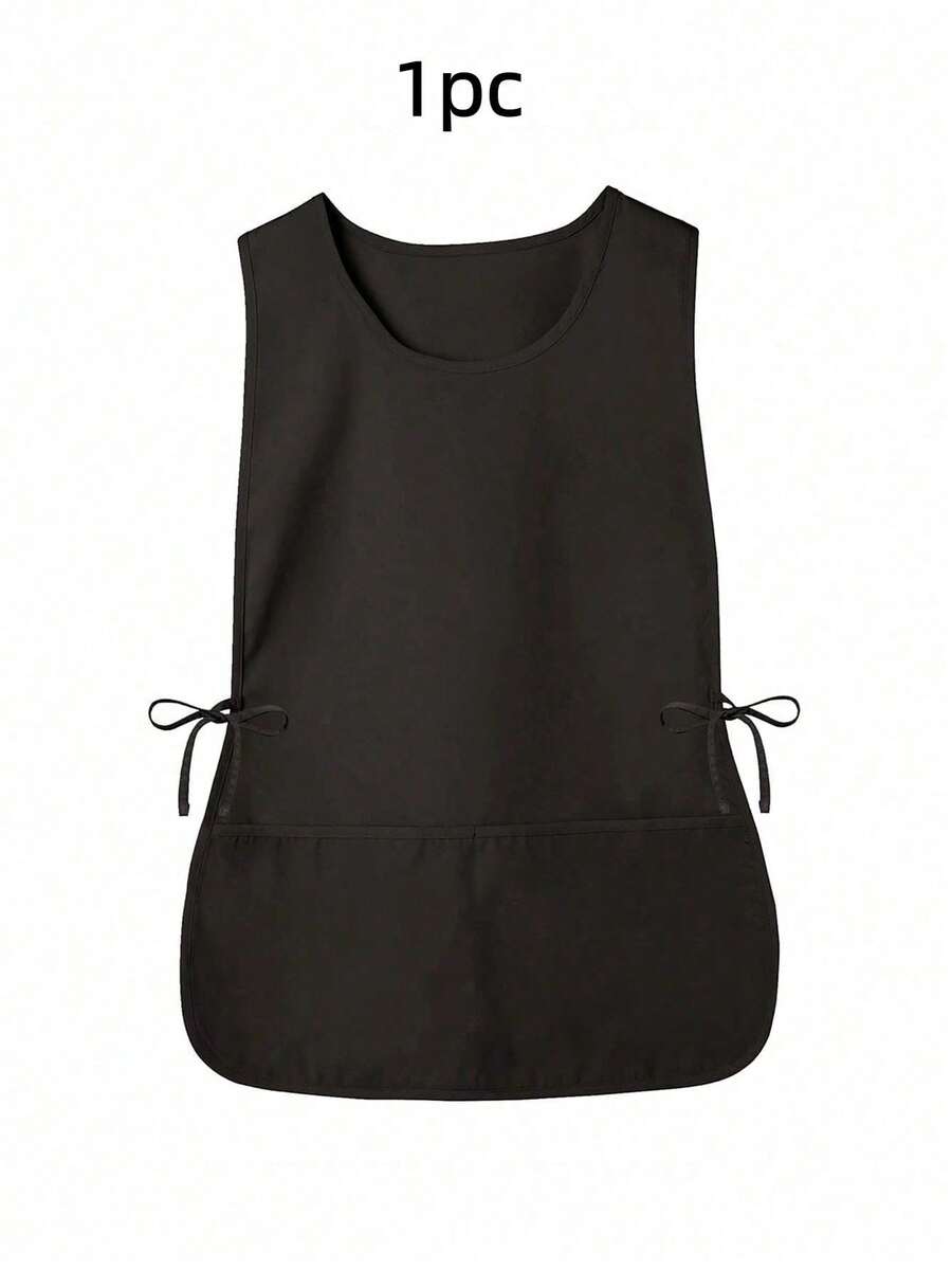 1pc Neutral Apron With Two Pockets For Home Cleaning - Multicolor - View 1