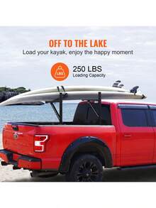 Truck Rack 19-34inch Extendable Truck Ladder Rack 38. 6"-43. 6" Adjustable Height 250 Lbs Capacity Steel Ladder Rack For Truck Heavy Duty Truck Bed Rack For Kayak Surfboard Lumber Ladder - Default - View 7