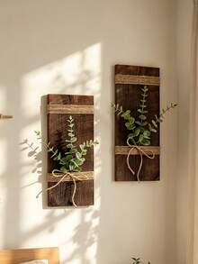 Wooden Wall Decoration: Rural Farmhouse Hanging, Wooden Creative Entrance Wall Decoration - Multicolor - View 3