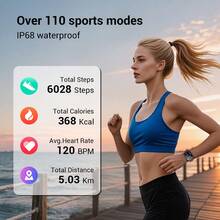 Blackview R30max SmartWatch With LED Flash Light, IP68 Waterproof Unisex Smartwatch For Phones/Android, Fitness Watch With Heart Rate Monitor Sleep Tracking Step Counter Calorie Counter Blood Pressure Monitor, 10 Days Battery Life, Hiking Watch Gift For Family - Burgundy - View 5