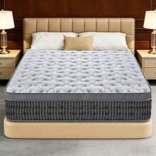 King Mattress 150x200x28 Cm, 11 Inch Innerspring Medium Firm Mattress 5FT With Pocket Spring And Breathable Foam + Memory Foam For Cool Comfort Sleep, 7-Zone Support, Edge Support, Motion Isolation - Grey - View 9