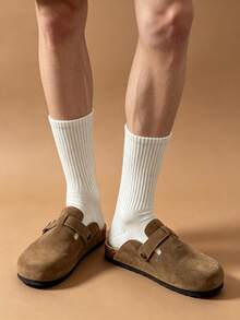 1/3/4 Pairs Men's Mid-Calf Socks, All-Season Versatile, Casual Sports Mid-Calf Socks, Sweat-Absorbing And Breathable, Versatile Men's Socks, Soft And Breathable, Skin-Friendly And Comfortable, High Elasticity And Moisture-Wicking, Durable And Non-Constricting; Suitable For Daily Commute, Casual Wear, Basketball, Cycling, Hiking, Running And Other Sports, Sports Socks, Fitness Training Socks. - Multicolor - View 5