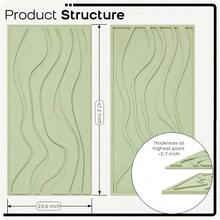 4 Pack Large Acoustic Panels, Total-Size 47.2x 23.6 Inches Soundproof Wall Panels, Decorative Sound Panels, Self-Adhesive Acoustic Wall Panels Recording Studio, HomeOffice (Green, 4 Pack) - Green - View 2