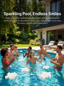 8pcs Turtle-Shaped Oil-Absorbing Cleaning Sponges, Pool Surface Oil-Absorbing Sponges, Sponge Filter Net, 5/1pc, High Elasticity Sponge, Lightweight Floating Reusable, Effectively Filters Floating Debris, Suitable For Pool, Bathtub, Washbasin, Kitchen Sink Cleaning Accessories, Pool Cleaning Tools, Swimming Pool Cleaning Balls, Pool Accessories, Summer Essential, Swimming Pool - Multicolor - View 4