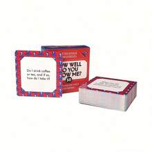 Post-Meal Casual Tabletop Game [How Well Do You Know Me] 50 Fun Questions, Suitable For Family, Friends Gathering Icebreaker Conversation - Red - View 6