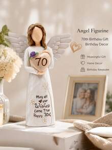 Hand-Painted Sculpture Ornament, Meaningful 70th Birthday Gift For Women, Home Decor, Bedroom Decor - A - View 3