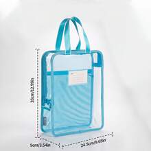 HUAJIE Tas Dokumen Genggam Jala PP Twill 3D Horizontal & Vertikal, Tas Penyimpanan Portabel Tahan Air untuk Kelas Bimbingan Belajar, Pengatur File Buku A4 Multi-Lapisan untuk Pekerjaan Rumah Sekolah Siswa - Sepotong Tunggal - View 16