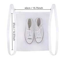 1Pc/2Pcs Laundry Machine Shoe Wash Bag, Suitable For Washing Machine And Dryer, Reusable Drying Bag, Fits All Types And Sizes Of Shoes - White - View 4