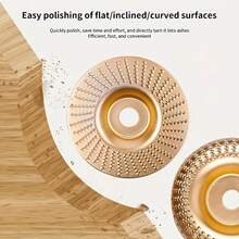 5pcs Wood Carving Disc Set, Angle Grinder Woodworking Polishing Tool, Wooden Sanding Disc 3pcs Polishing Discs + 2pcs Angle Grinder Backing Pads, Root Carving Tea Tray Dedicated Polishing Wheel! - 5 Pieces [Includes 3 Grinding Discs/2 Pressure Plates] - View 5