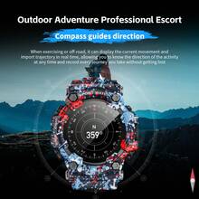 LOKMAT ATTACK Smartwatch Features A 1.32-Inch Screen, Flashlight, Compass, Bluetooth Calling, 100 Sports Modes, IP68 Water Resistance, Health Monitoring Functions, And Is Compatible With Android And IOS Systems - View 11