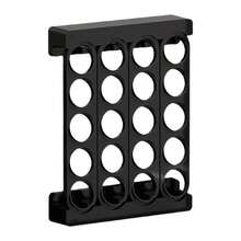 1pc Wall-Mounted Coffee Capsule Storage Rack, Adhesive-Backed Coffee Capsule Holder, 20-Capsule Capacity, Space-Saving Wall-Mounted ABS Display Rack, Kitchen Countertop Storage Rack - Multicolor - View 2